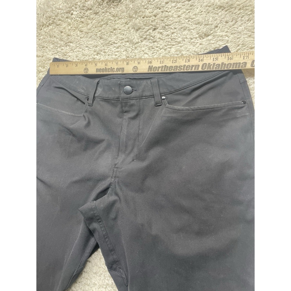Lululemon ABC Classic-Fit Pant Warpstreme 32" Waist 27" Inseam Black EUC - Picture 2 of 6